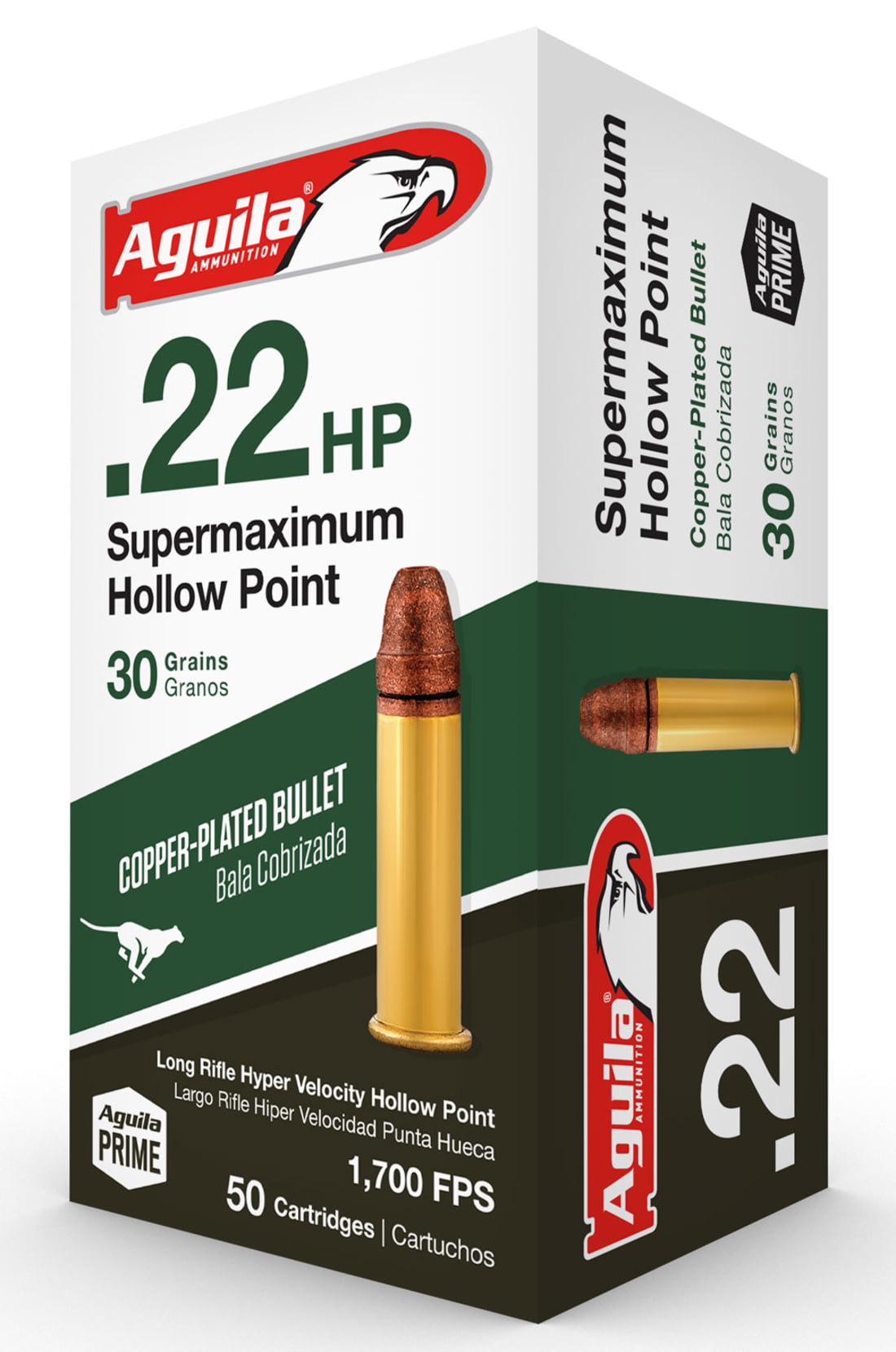 Aguila 1B222297 Special Supermaximum 22 LR 30 Gr Hollow Point (HP) 50 Bx/ 100 Cs