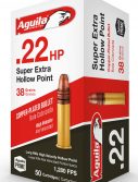 Aguila 1B222335 Standard High Velocity 22 LR 38 Gr Copper Plated Hollow Point (C