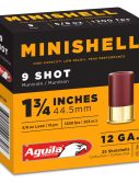 Aguila 1CHB1389 Minishell 12 Gauge 1.75" 5/8 Oz 9 Shot 25 Bx/ 10 Cs