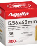 Aguila 1E556126 Rifle 5.56 NATO 55 Gr Full Metal Jacket Boat Tail (FMJBT) 300 B