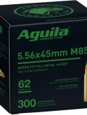 Aguila Ammunition 5.56x45mm NATO 62 grain Green Tipped Full Metal Jacket (FMJ) Brass Cased Centerfire Rifle Ammunition