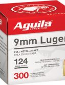 Aguila Ammunition Aguila Ammo 9mm Luger 124gr. Fmj-rn 300-pack