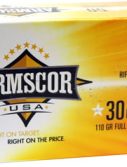 Armscor Precision Inc .30 Carbine 110 grain Full Metal Jacket Centerfire Pistol Ammunition