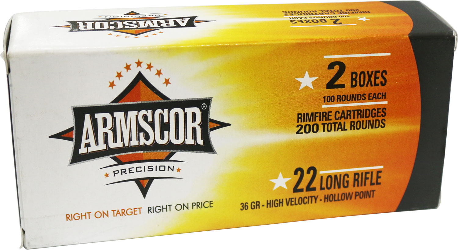 Armscor Precision Inc 50321 Rimfire 22 LR 36 Gr High Velocity Hollow Point (HVHP) 200 Bx/ 11