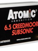Atomic 00476 Rifle Subsonic 6.5 Creedmoor 130 Gr Sierra HPBT 20 Bx/ 10 Cs