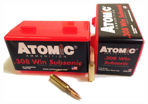 Atomic Ammunition Atomic Ammo .308 Win. Subsonic 175gr. Sierra Bthp 50-pack