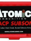 Atomic Ammunition Atomic Ammo .45acp Subsonic 250gr. Bonded Jhp 50-pack