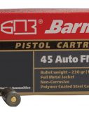 BarnauL .45 ACP 230 Grain Full Metal Jacket Steel Cased Centerfire Pistol Ammunition