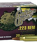 Bear Ammunition Golden Bear .223 Remington 62gr. Hollow-point 20-pack