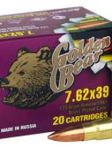 Bear Ammunition Golden Bear 7.62x39 123gr. Full Metal Jacket 500rd. Case