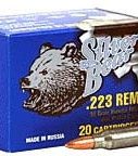 Bear Ammunition Silver Bear .223 Remington 55gr. Fmj Zinc Plated 20-pack