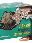 Brown Bear 7.62 X 39 123gr. Hp 500rd Case