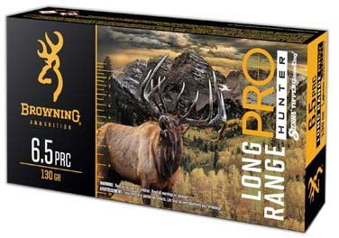 Browning Long Range Pro 6.5mm PRC 130 grain Sierra Tipped GameKing Brass Cased Centerfire Rifle Ammunition