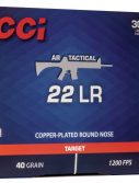CCI Ammunition AR Tactical .22 LR 40gr. Copper Plated Round Nose Rimfire Ammunition