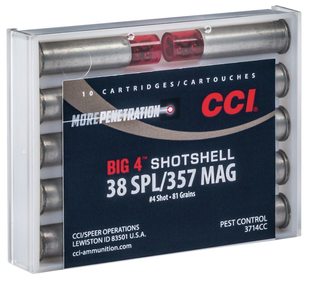 CCI Ammunition Pest Control Big 4 Shotshell .357 Magnum/ .38 Special 84 ...