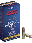 CCI Ammunition Quiet-22 Segmented HP .22 Long Rifle 40 grain Segmented Hollow Point Rimfire Ammunition