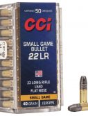 CCI Ammunition Small Game Bullet .22 Long Rifle 40 grain Solid Rimfire Ammunition