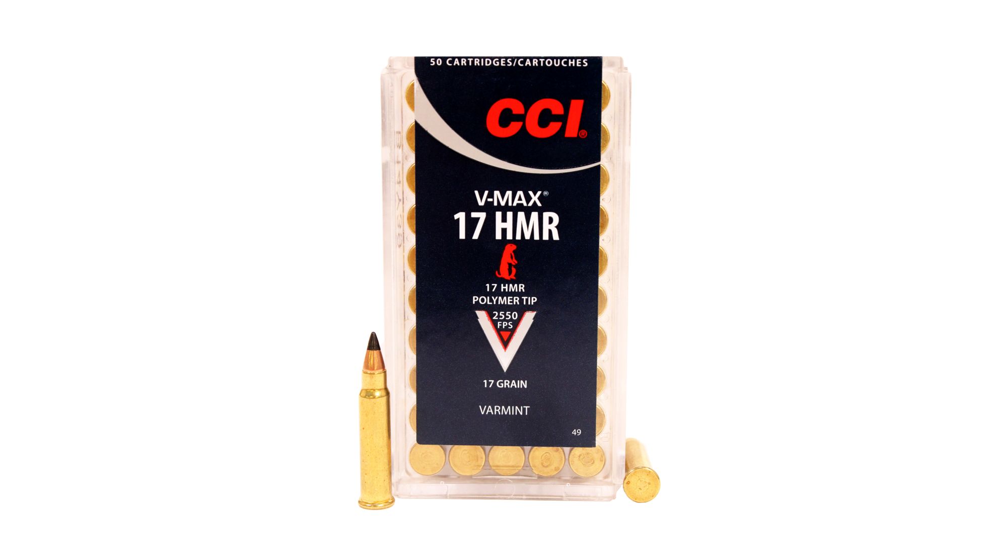 CCI Ammunition V-Max .17 HMR 17 grain Polymer Tip Rimfire Ammunition