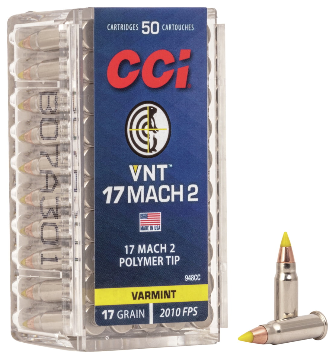 CCI Ammunition VNT™ .17 Hornady Mach 2 17 grain VNT Rimfire Ammunition