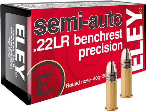 Eley Ammunition Eley Ammo Precision .22lr 40gr Semi-auto Benchrest 50-pack