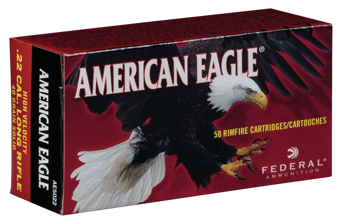Federal Premium American Eagle Rimfire .22 Long Rifle 40 grain Lead Round Nose Rimfire Ammunition