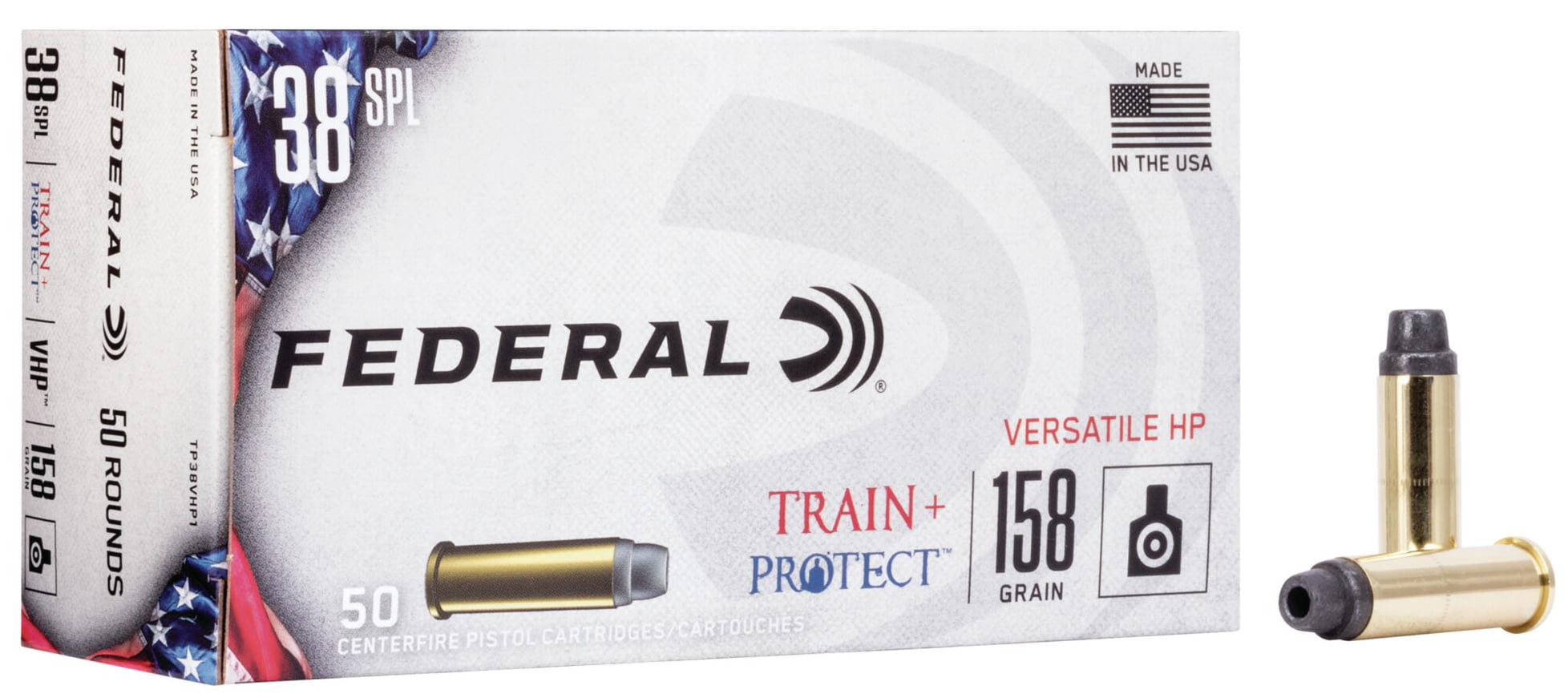 Federal Premium Centerfire Handgun Ammunition .38 Special 158 grain Versatile Hollow Point Centerfire Pistol Ammunition