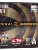 Federal Premium Centerfire Handgun Ammunition .380 ACP 90 grain Hydra-Shok Jacketed Hollow Point Centerfire Pistol Ammunition