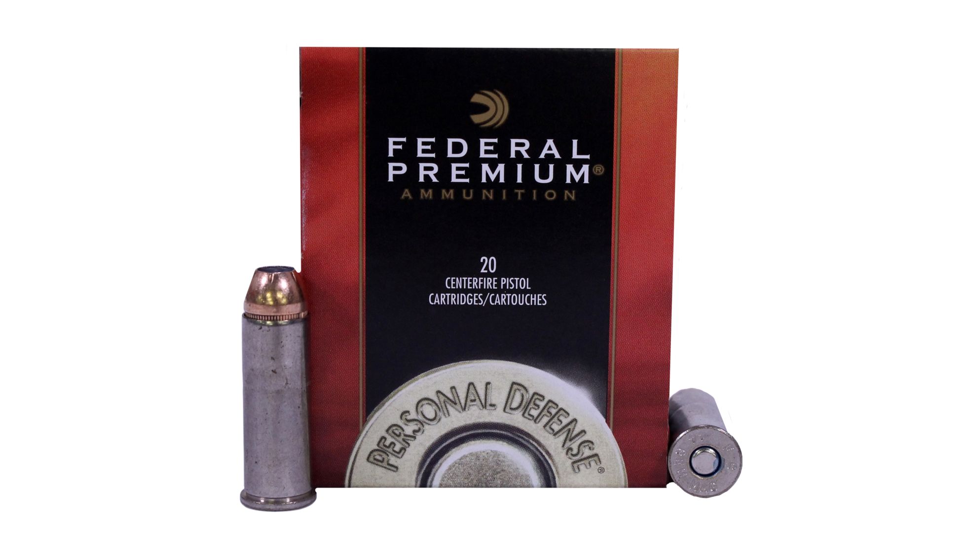 Federal Premium Centerfire Handgun Ammunition .44 Magnum 240 grain Jacketed Hollow Point Brass Cased Centerfire Pistol Ammunition