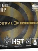 Federal Premium Centerfire Handgun Ammunition .45 ACP +P 230 grain HST Jacketed Hollow Point Centerfire Pistol Ammunition