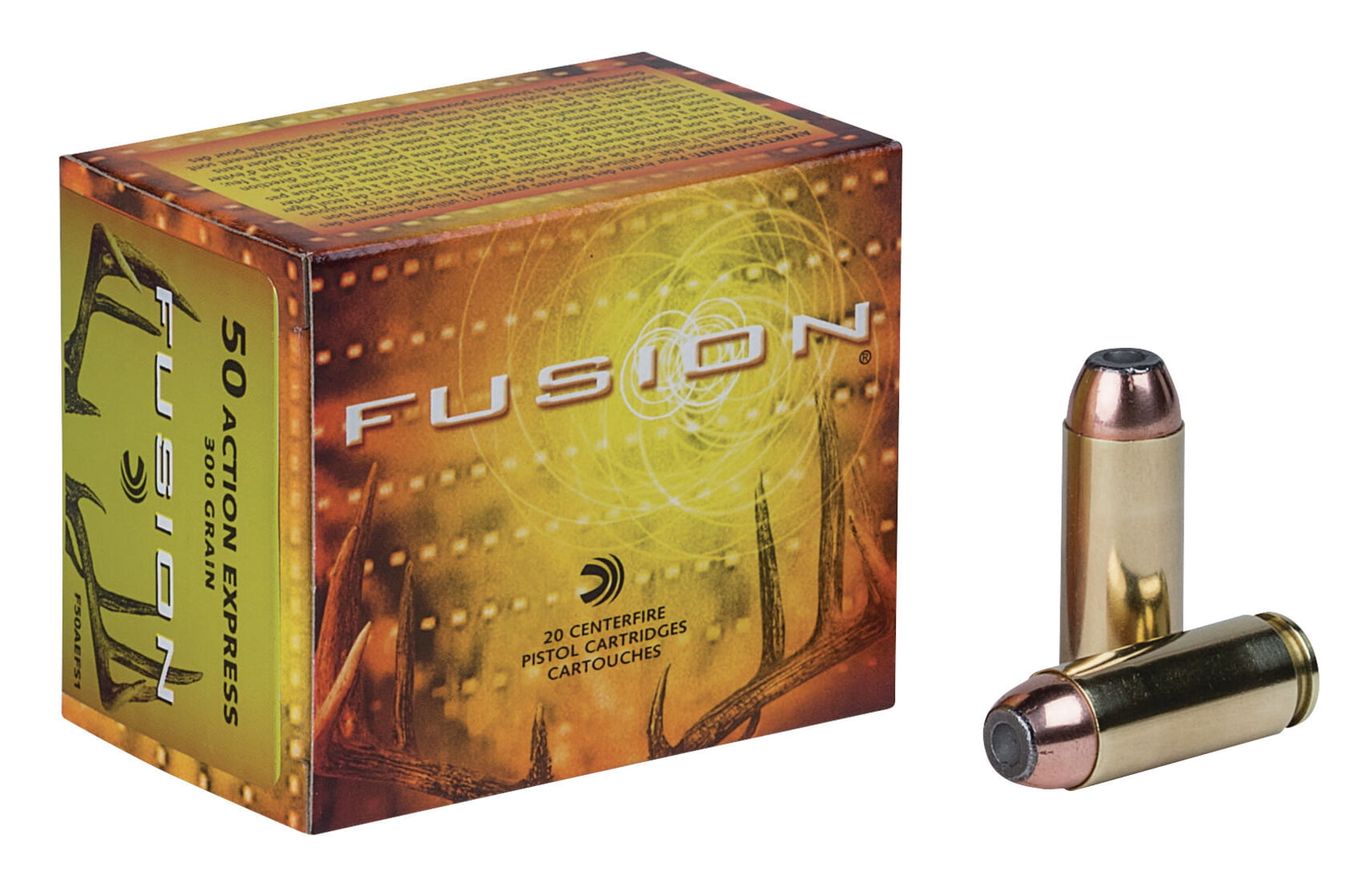 Federal Premium Centerfire Handgun Ammunition .50 Action Express 300 grain Fusion Soft Point Centerfire Pistol Ammunition