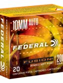 Federal Premium Centerfire Handgun Ammunition 10mm 200 grain Fusion Soft Point Centerfire Pistol Ammunition