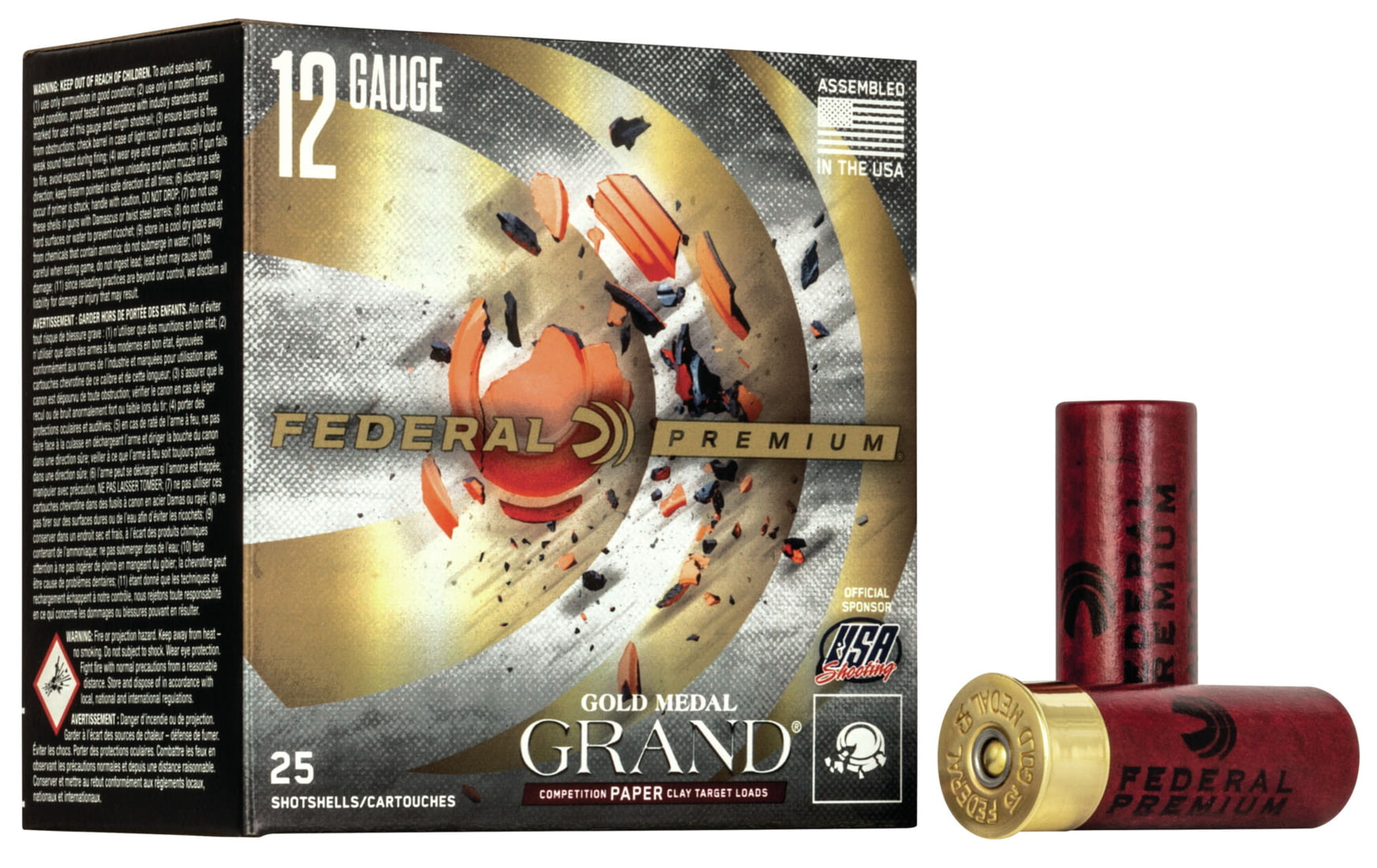Federal Premium Gold Medal Grand 12 Gauge 1 oz Gold Medal Grand Paper Centerfire Shotgun Ammunition