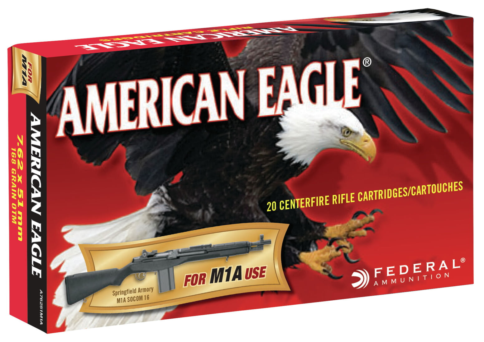 Federal Premium M1A 7.62x51mm NATO 168 grain Open Tip Match Centerfire Rifle Ammunition