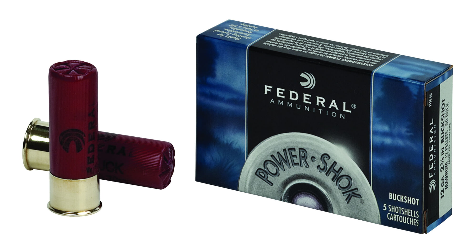 Federal Premium Power Shok 12 Gauge 12 Pellets Power Shok Buckshot Centerfire Shotgun Ammunition