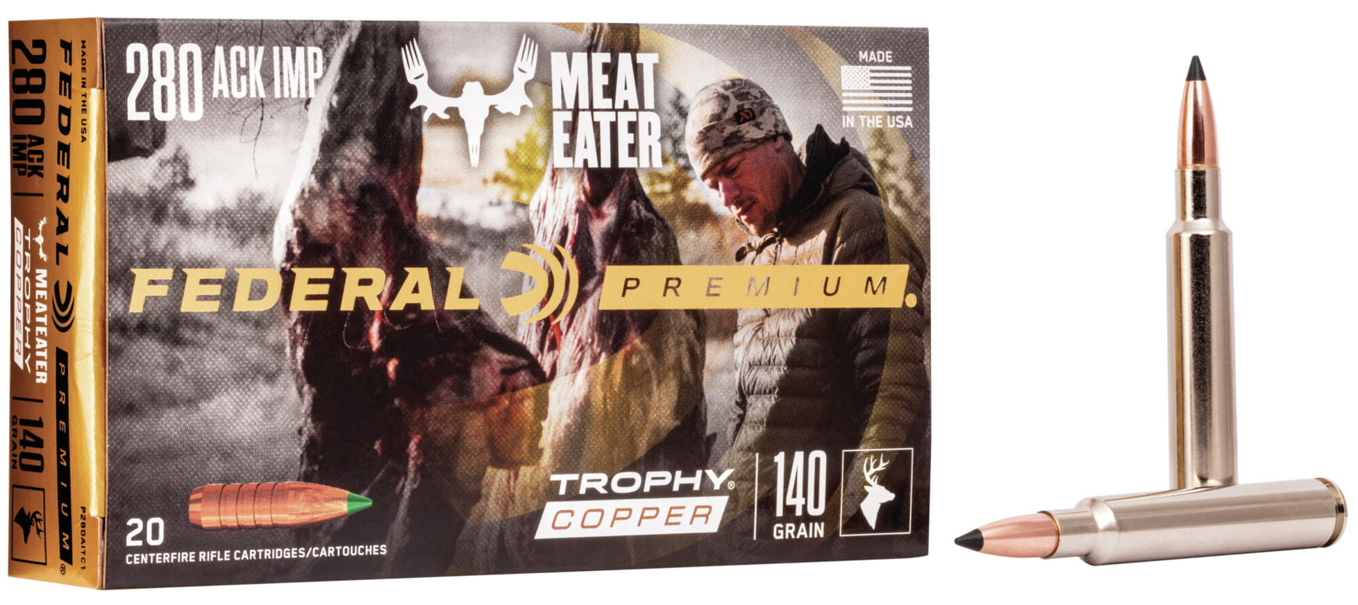 Federal Premium TROPHY COPPER .280 Remington Improved 140 grain Trophy Copper Centerfire Rifle Ammunition