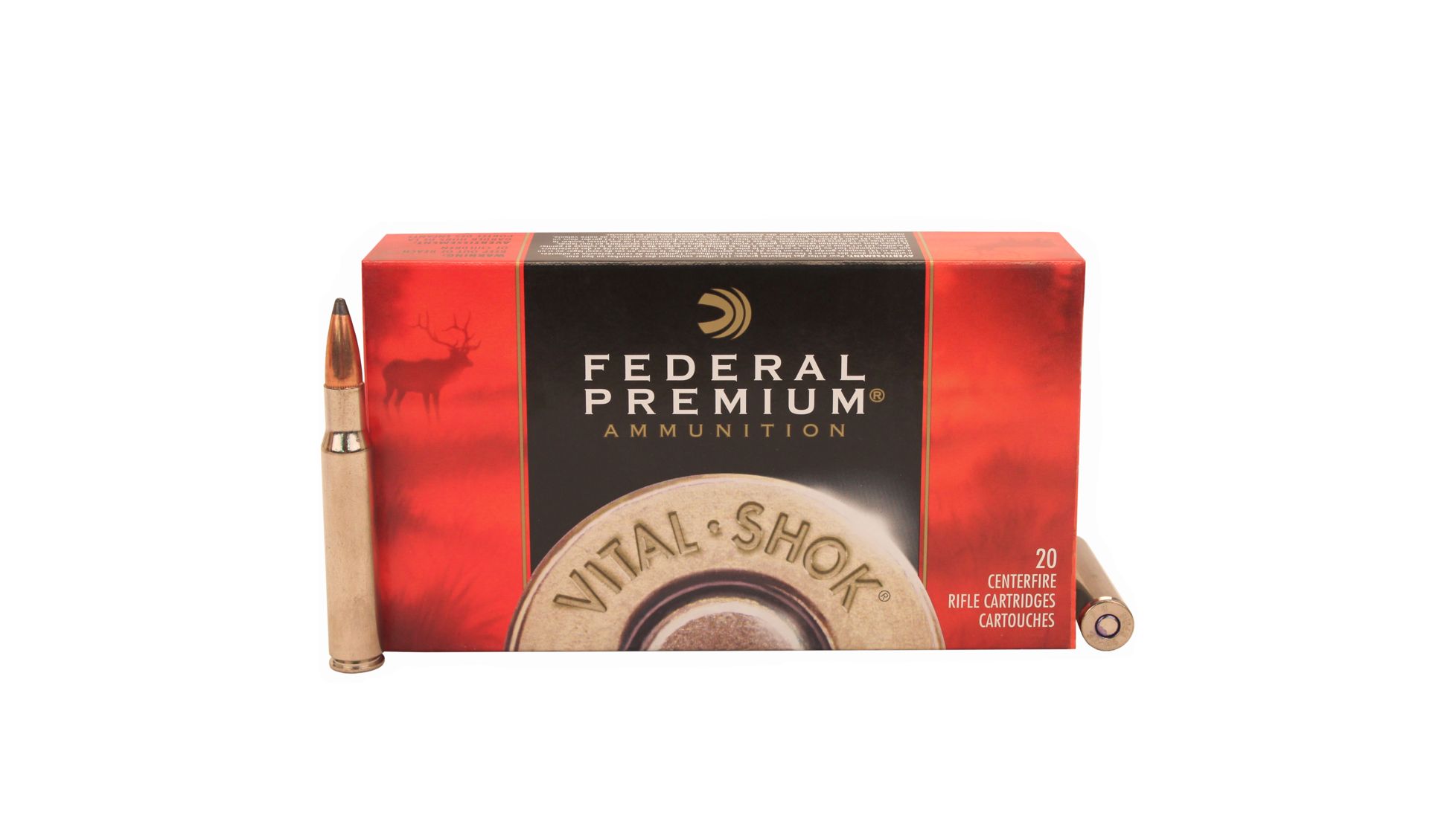 Federal Premium VITAL-SHOK .30-06 Springfield 180 grain Nosler Partition Brass Cased Centerfire Rifle Ammunition