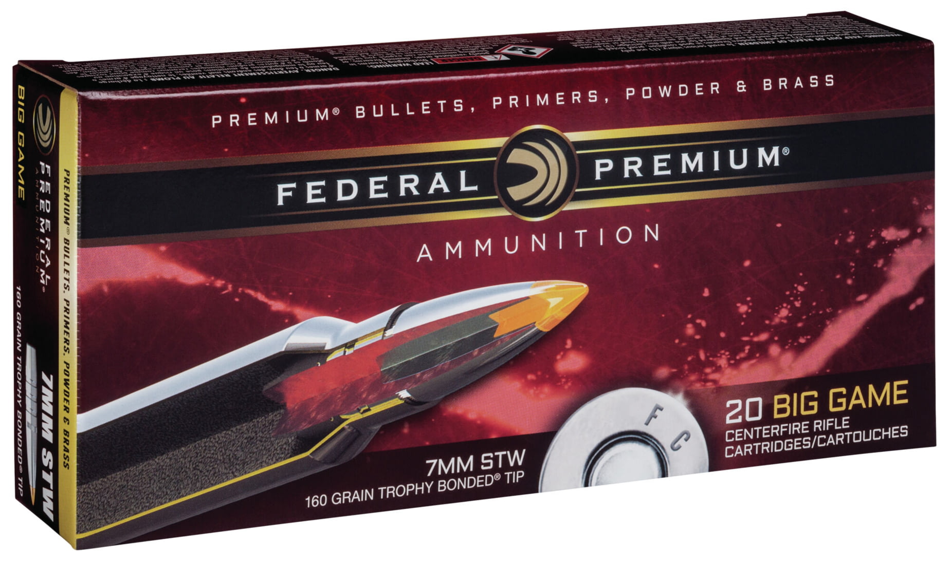 Federal Premium VITAL-SHOK 7mm Shooting Times Westerner 160 grain Trophy Bonded Tip Centerfire Rifle Ammunition