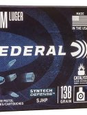 Federal S9SJT2 Syntech Defense 9mm Luger 138 Gr Segmented Jacketed Hollow Point