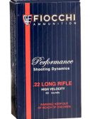 Fiocchi 22FHVCHP Shooting Dynamics Sport And Hunting 22 LR 38 Gr Copper Plated H