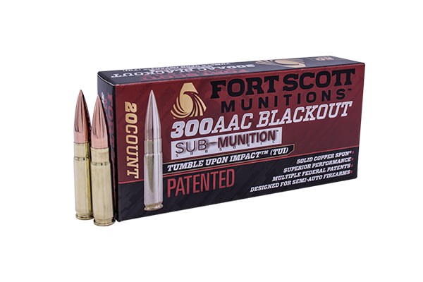 Fort Scott Munitions 300AAC BLACKOUT 190 Grain Centerfire Rifle Ammunition