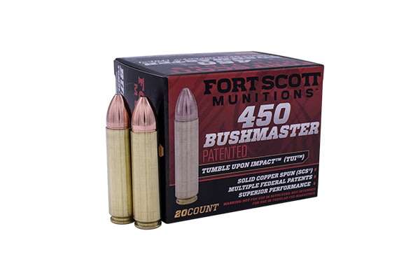Fort Scott Munitions 450 BUSHMASTER 250 Grain Centerfire Rifle Ammunition