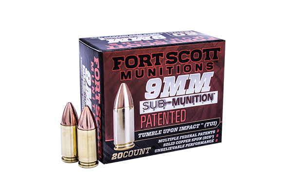 Fort Scott Munitions 9MM Sub-Munition Subsonic 125 Grain Centerfire Pistol Ammunition
