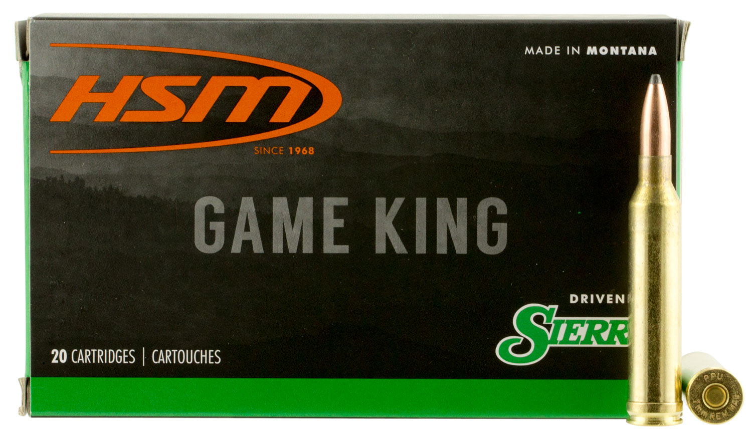 HSM 7STW8N Game King 7mm STW 160 Gr Spitzer Boat Tail (SBT) 20 Bx/ 20 Cs