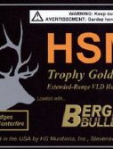 HSM BER300WBY185 Trophy Gold 300 Wthby Mag 185 Gr Match Very Low Drag 20 Bx/ 20