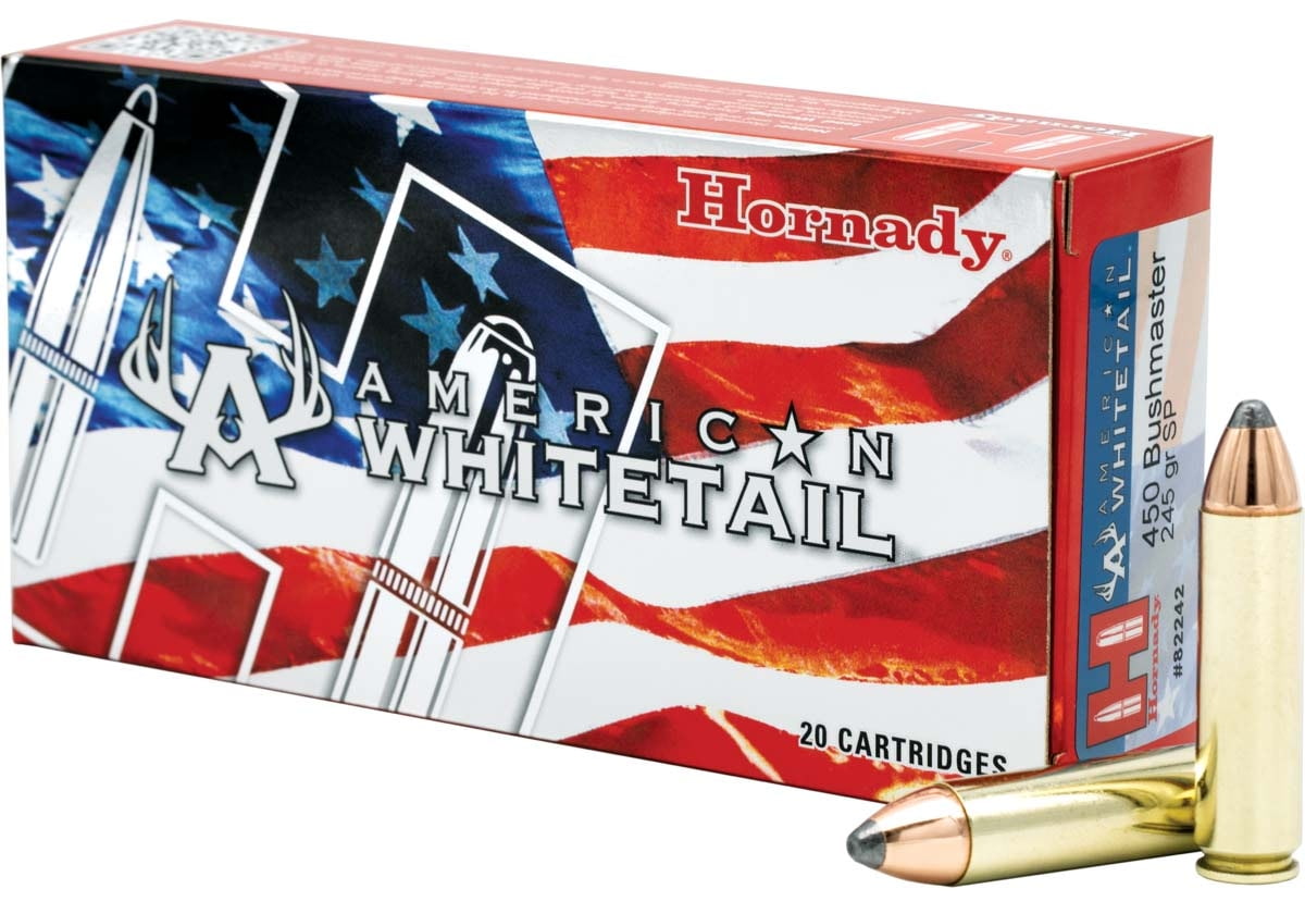Hornady American Whitetail .450 Bushmaster 245 grain InterLock Brass Cased Centerfire Rifle Ammunition