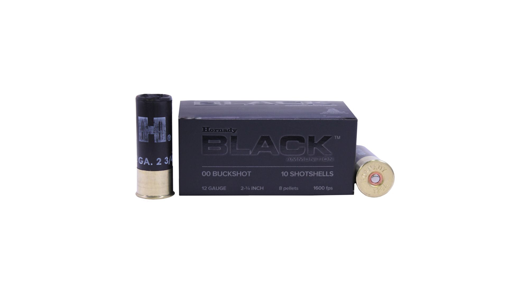 Hornady BLACK 12 Gauge 8 Pellet 2.75" Centerfire Shotgun Buckshot Ammunition