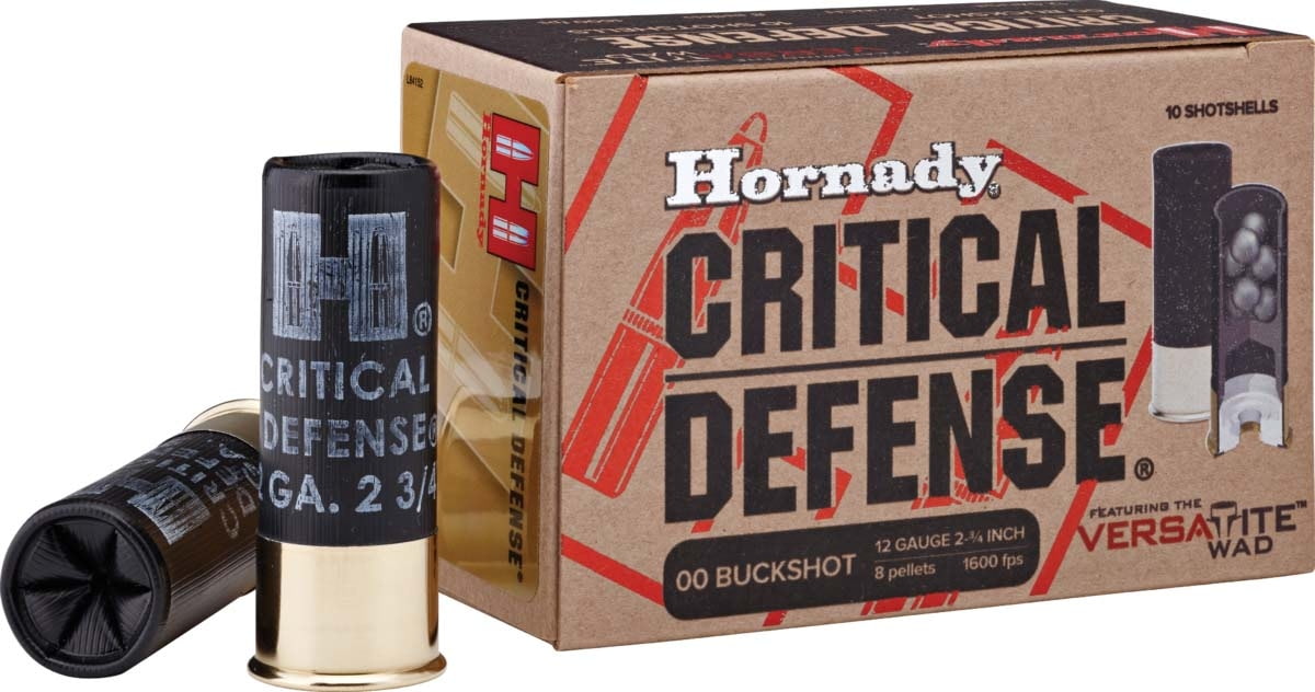 Hornady Critical Defense 12 Gauge 8 Pellet 2.75" Centerfire Shotgun Buckshot Ammunition