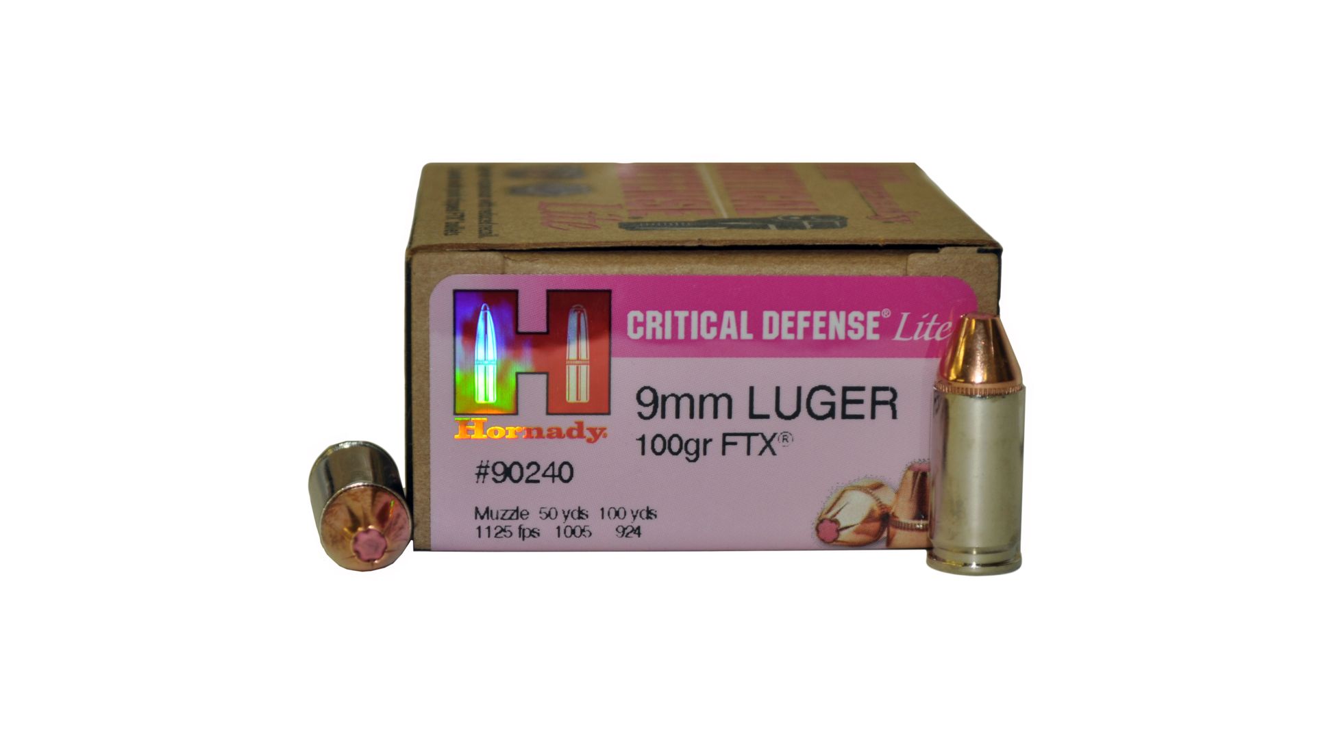 Hornady Critical Defense 9mm Luger 100 grain FTX CD Centerfire Pistol Ammunition