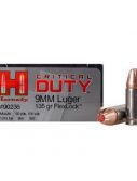 Hornady Critical Duty 9mm Luger 135 grain Flexlock Centerfire Pistol Ammunition