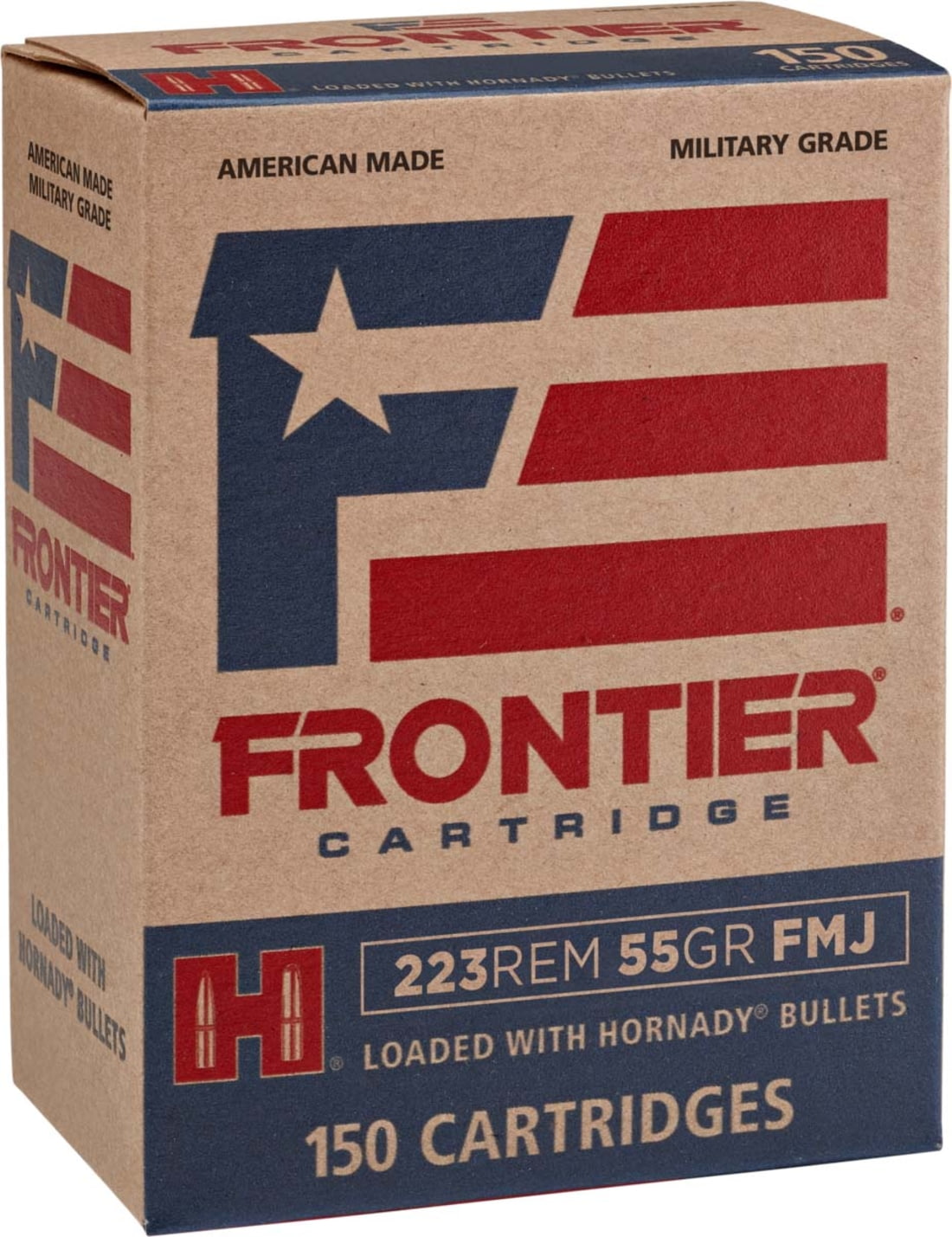 Hornady Frontier .223 Remington 55gr. FMJ Rifle Ammo - 150 Rounds